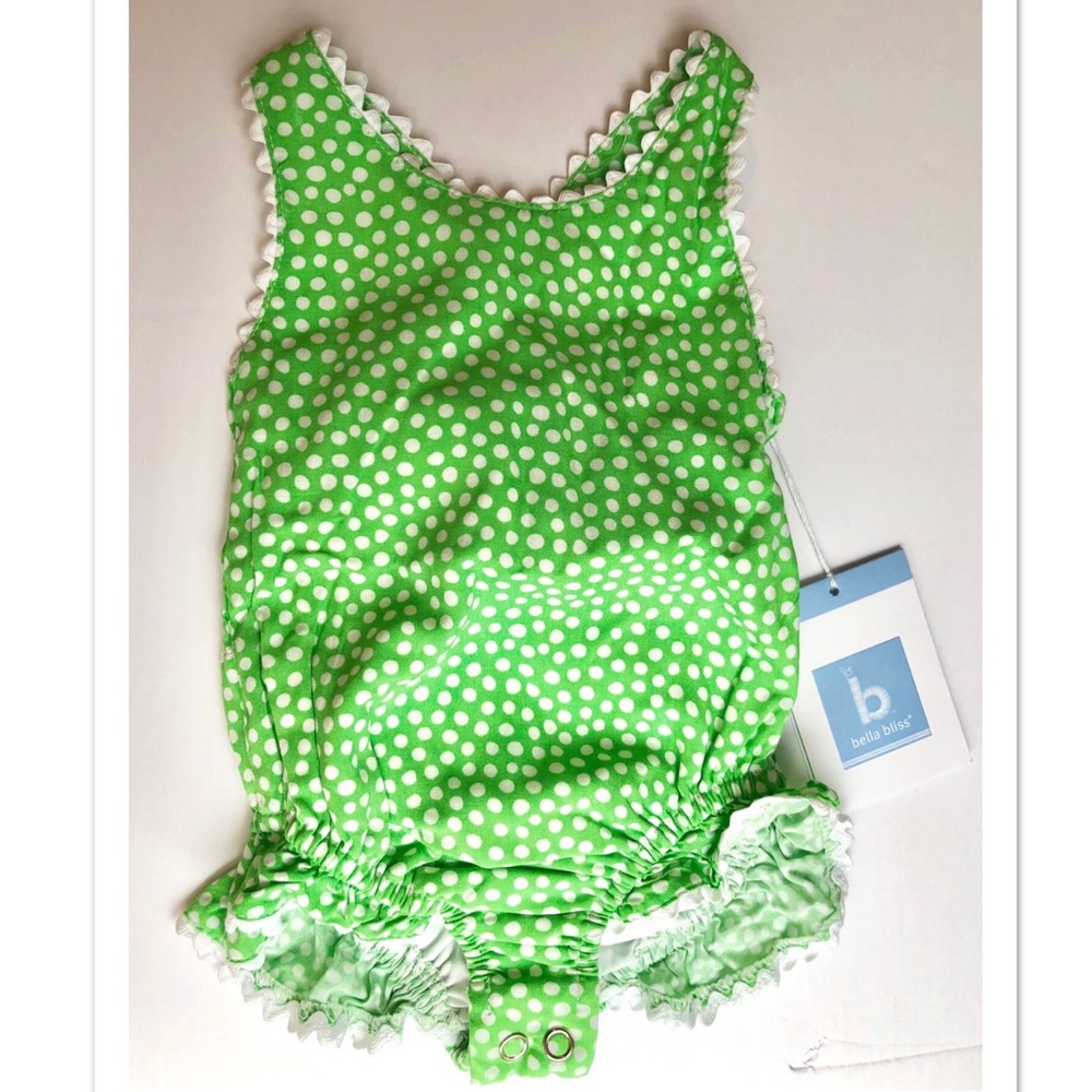 Green polka Bella Bliss bubble size 6 months